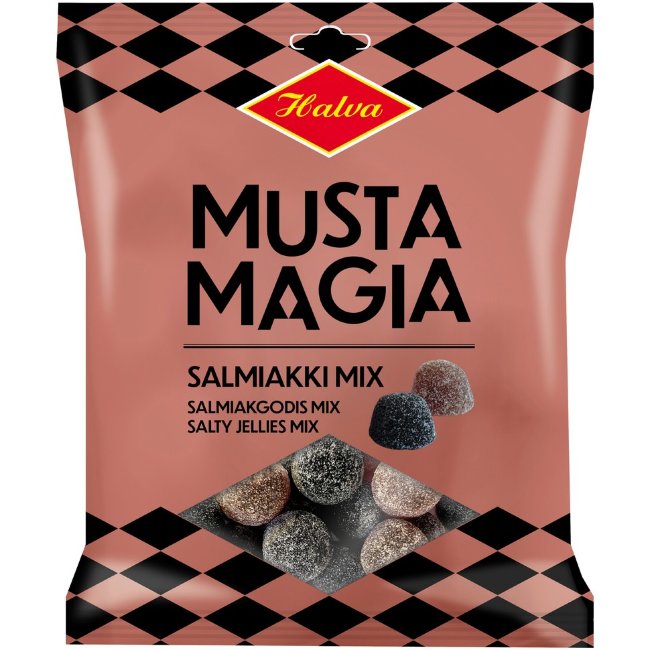 Жевательные конфеты Musta Magia Salmiakki микс Halva 110 гр