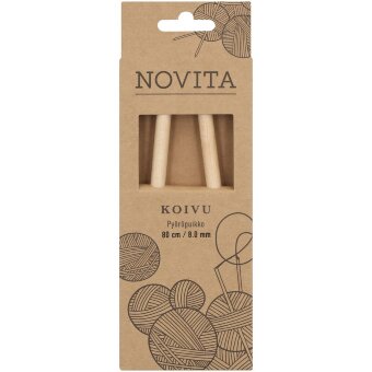 Круговые спицы Novita Pyöröpuikko берёзовые 80 см - 8 мм