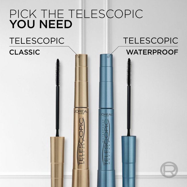 Водостойкая тушь для ресниц L'Oréal Paris Telescopic Black 8,4 мл