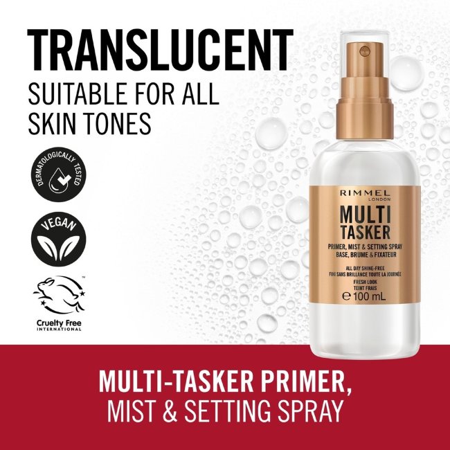 Праймер, мист и фиксирующий спрей для макияжа Rimmel Multi-Tasker 100 мл