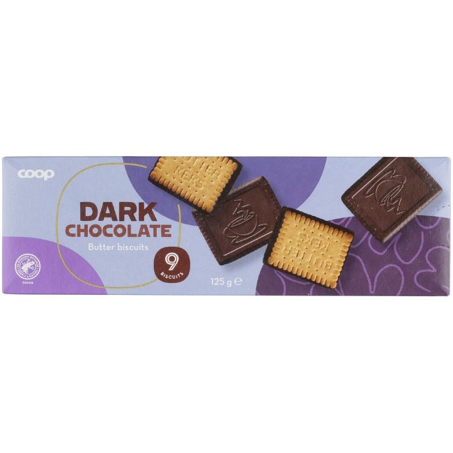 Печенье в шоколадной глазури Coop, 125 гр