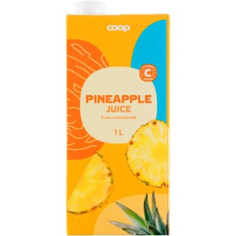 Сок ананасовый 100% Coop 1 л
