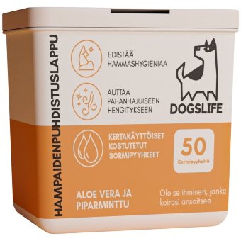 Салфетки для чистки зубов собак Dogslife 50 шт/уп