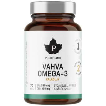 Рыбий жир усиленный Puhdistamo Vahva Omega -3 70 капсул