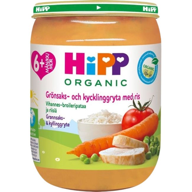 Овощное рагу с курицей и рисом HiPP 190 гр
