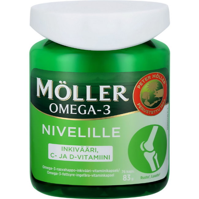 Витамины для суставов и костей с Омега-3 Moller Nivelille Omega-3 76 капсул Moller