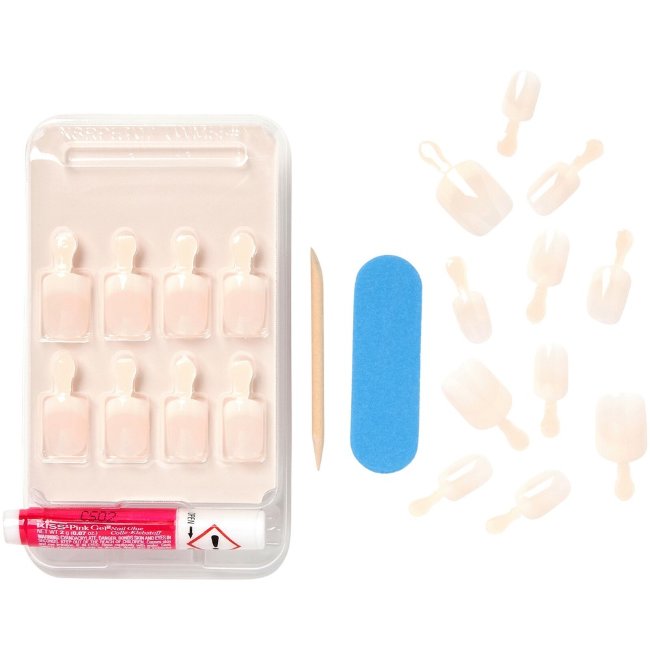 Набор для маникюра Kiss Nails Salon Acrylic Nude French 28 шт, KAN01