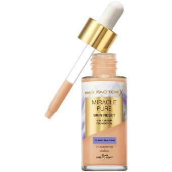 Тональная основа-сыворотка Max Factor Miracle Pure Serum 30-40 светлый тон 30 мл Тональная основа-сыворотка Max Factor Miracle Pure Serum 30-40 светлый тон 30 мл