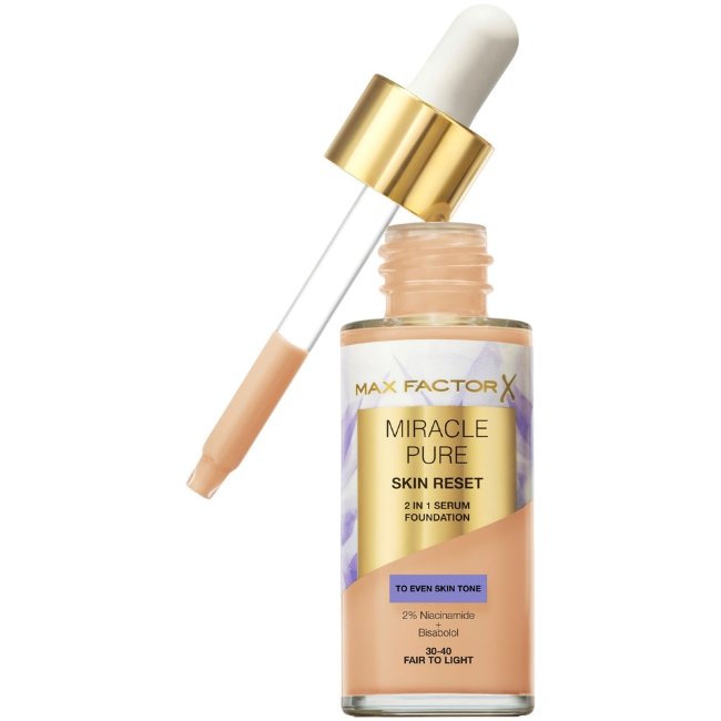Тональная основа-сыворотка Max Factor Miracle Pure Serum 30-40 светлый тон 30 мл