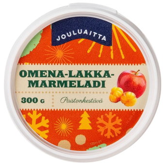 Термостойкий рождественский мармелад Jouluaitta (яблоко и морошка) 300 гр