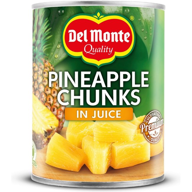 Ананас в собственном соку - кусочки Del Monte, 560 г