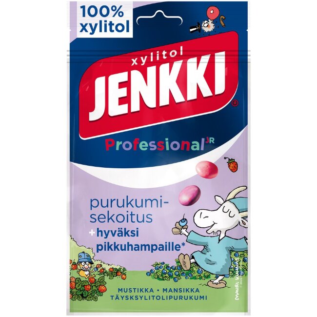 Жевательная резинка Jenkki Professional JR Herra Hakkarainen с полным ксилитолом 75 гр
