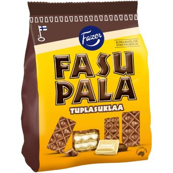 Вафли с двойным шоколадом Fasupala Tuplasuklaa FAZER 199 гр Вафли с двойным шоколадом Fasupala Tuplasuklaa FAZER 199 гр