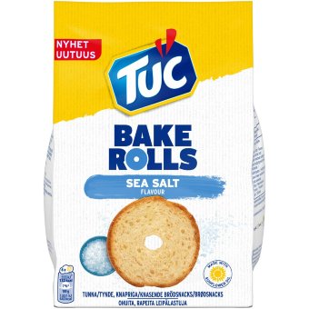Хлебные хрустящие снеки TUC Bake Rolls Salt 150 гр