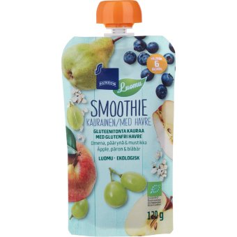 Овсяной смузи Rainbow с яблоком, грушей и черникой органический 120 гр 6 мес