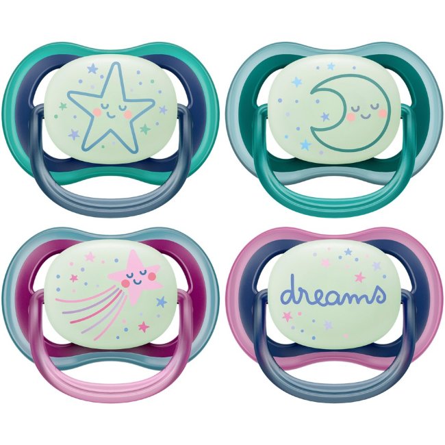 Соска Philips Avent Ultra Air Night 6-18 мес, (уп 2 шт)