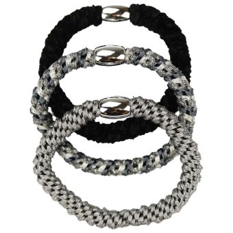 Повязка для волос черная микс (уп 3 шт) Accessories with Style