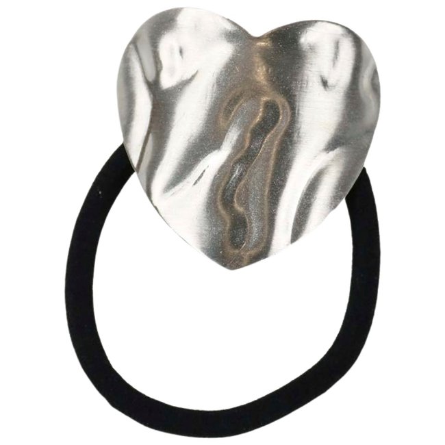 Аксессуар с стилем Hiuslenkki сердечко волна серебристого цвета 4 см Аксессуар с стилем Hiuslenkki сердечко волна серебристого цвета 4 см