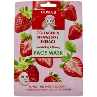 Маска для лица OLIVIA'S с коллагеном и клубникой