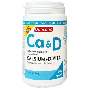 Кальций и витамин Д3 OPTISANA KALSIUM+D-VITA 200 таб