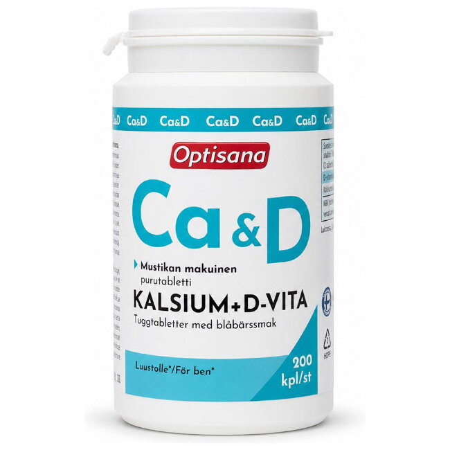 Кальций и витамин Д3 OPTISANA KALSIUM+D-VITA 200 таб