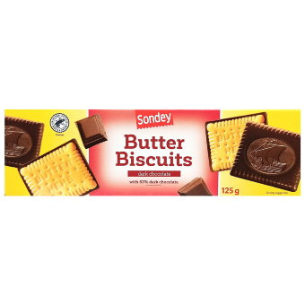 Печенье Sondey (тёмный шоколад) 125 гр