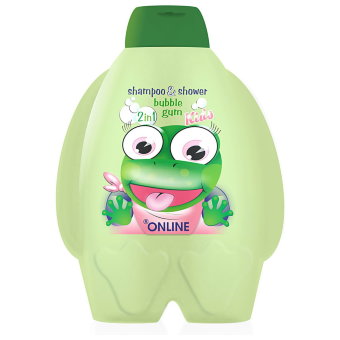 Детский шампунь и гель для душа OnLine Bubble Gum (Жвачка) 300 мл