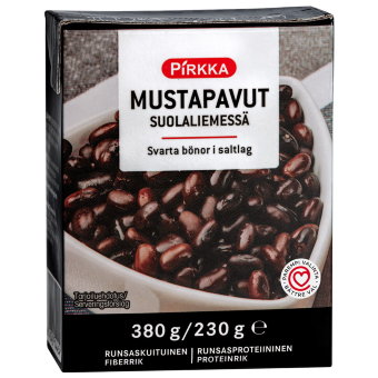 Фасоль черная в рассоле Pirkka 380/230 гр