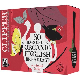 Черный чай Clipper Luomu English Breakfast (уп 80 шт) 232 гр