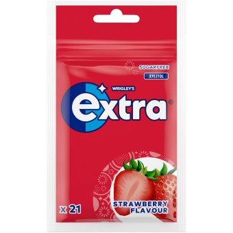 Жевательная резинка Extra Strawberry (уп 21 шт)