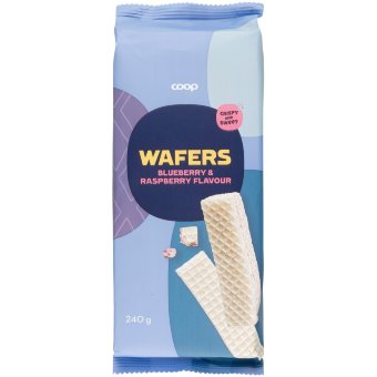 Вафли ( черника, малина ) Coop 240 гр