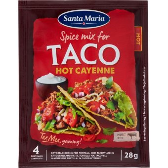 Острая смесь специй для тако Santa Maria Taco Spice Mix Hot Cayenne 28 гр