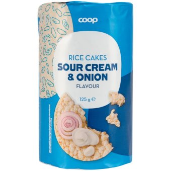 Рисовые галеты со сметаной и луком Coop 125 гр