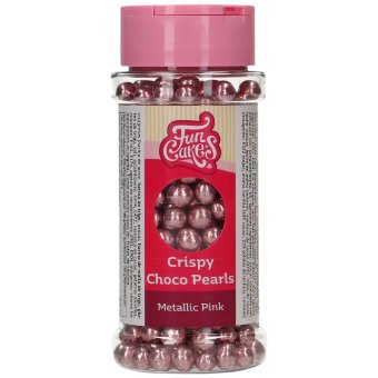 Шоколадные бусины FunCakes, металлический розовый 60 гр