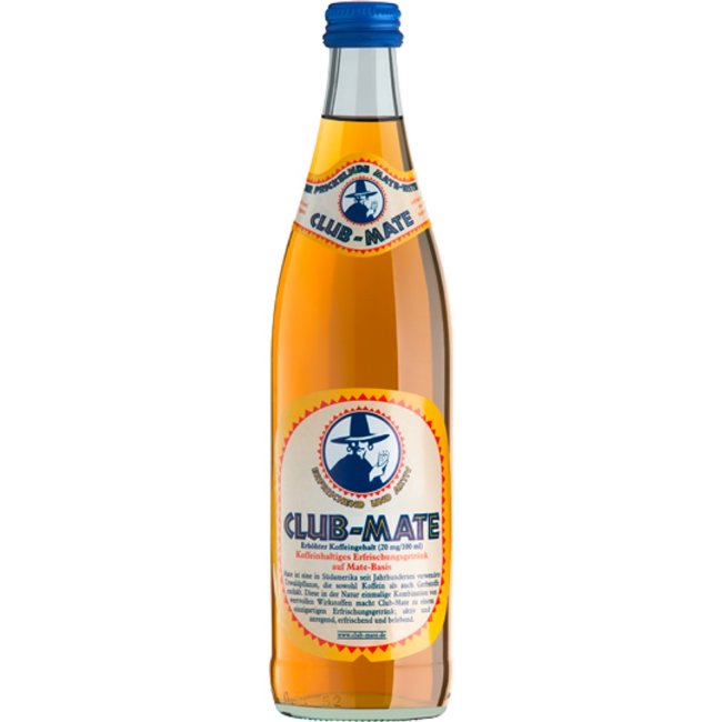 Газированный напиток Club-Mate 0,5 л, содержит натуральный кофеин Газированный напиток Club-Mate 0,5 л, содержит натуральный кофеин