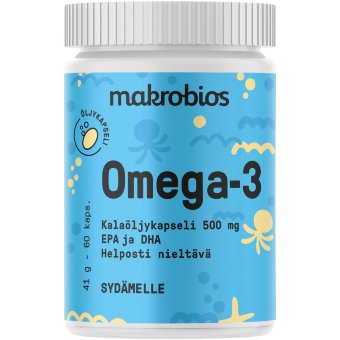 Рыбий жир с омега-3 Makrobios 60 капсул