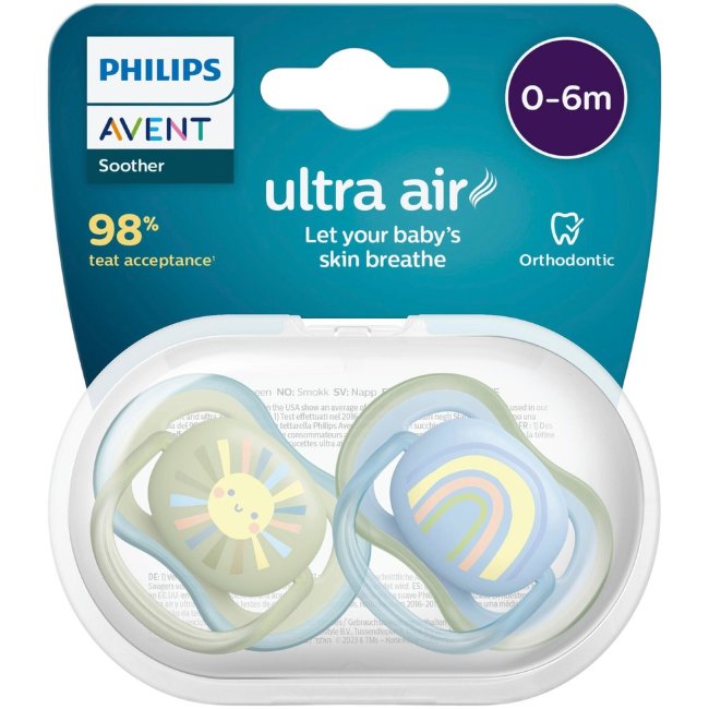Соска Philips Avent Ultra Air 0-6 мес. (уп 2 шт)
