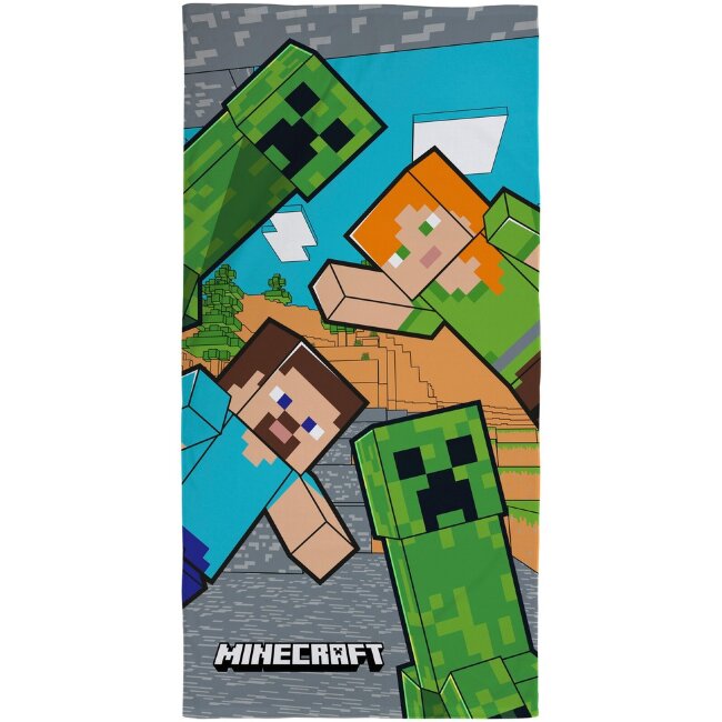 Детское пляжное полотенце Minecraft 70x140 см