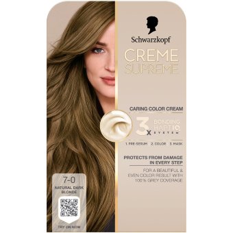 Крем-краска для волос Schwarzkopf Creme Supreme 7-0 натуральный темно-русый