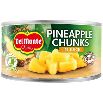 Ананас (кусочки) в собственном соку Del Monte, 230 гр