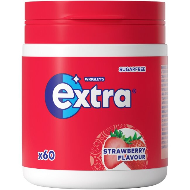 Жевательная резинка Extra Strawberry 60 шт Жевательная резинка Extra Strawberry 60 шт