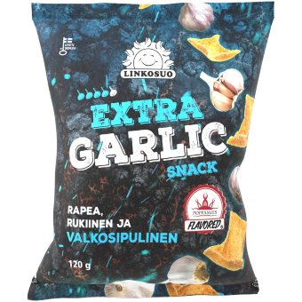 Снеки Linkosuo Poppamies Extra с чесноком 120 гр