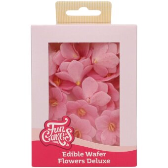 Съедобные вафельные цветы FunCakes Hortensia розовые 18 шт