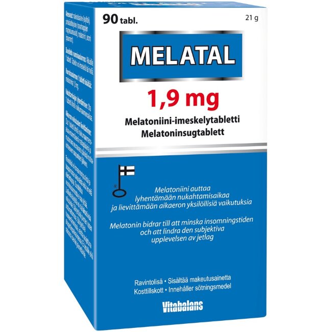 Таблетки для рассасывания Melatal 1,9 мг мелатонина 90 шт Vitabalans