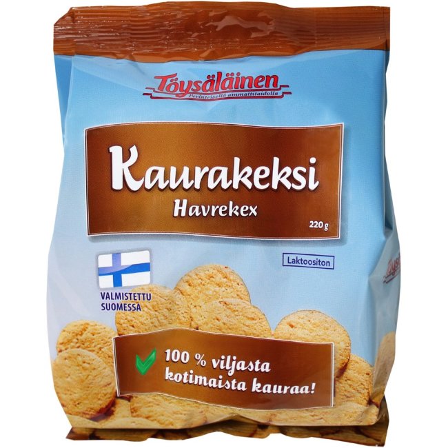 Овсяное печенье Тёйсялäinen 100% 220 гр