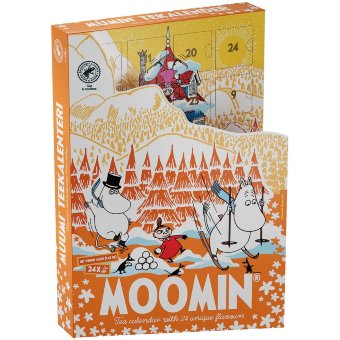 Чайный адвент-календарь Nordqvist Muumi Talviteekalenteri оранжевый 24 пирамидки RFA