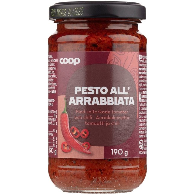 Соус для пасты Pesto Arrabbiata Coop 190 гр
