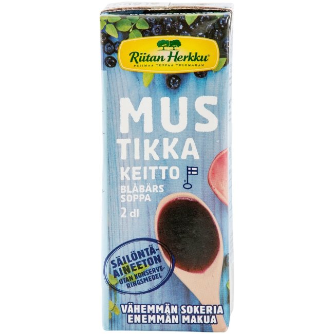 Черничный кисель Riitan Herkku Mustikkakeitto 200 мл