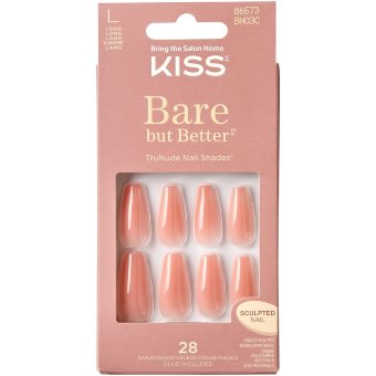 Накладные ногти Kiss Bare but Better Nude Glow 28 шт