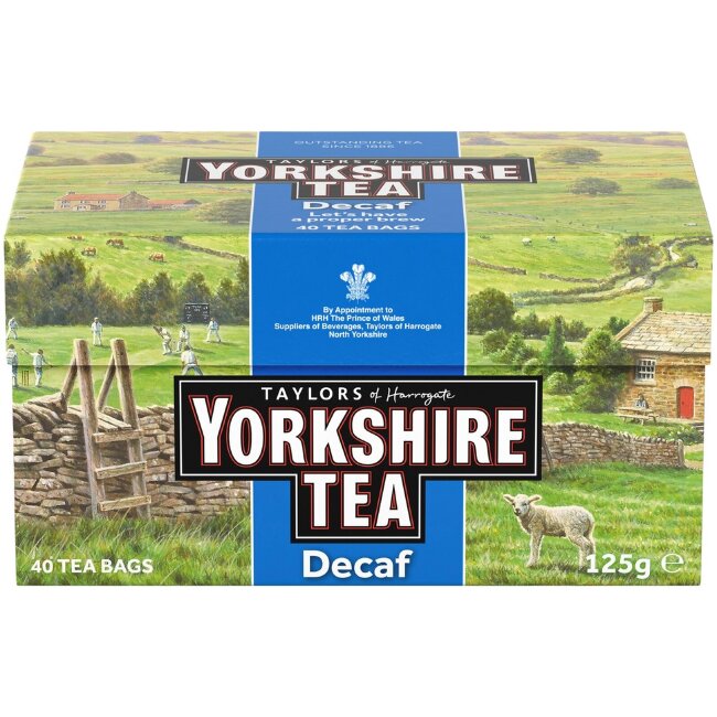 Чай черный без кофеина Taylors of Harrogate Yorkshire 40 пакетов без завязок 125 гр